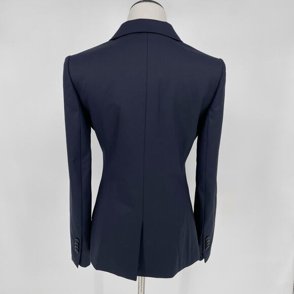 Women’s Brooks Brothers 346 Navy Blue Blazer sz 6 Classic Navy 3 Button Wool - Picture 3 of 12